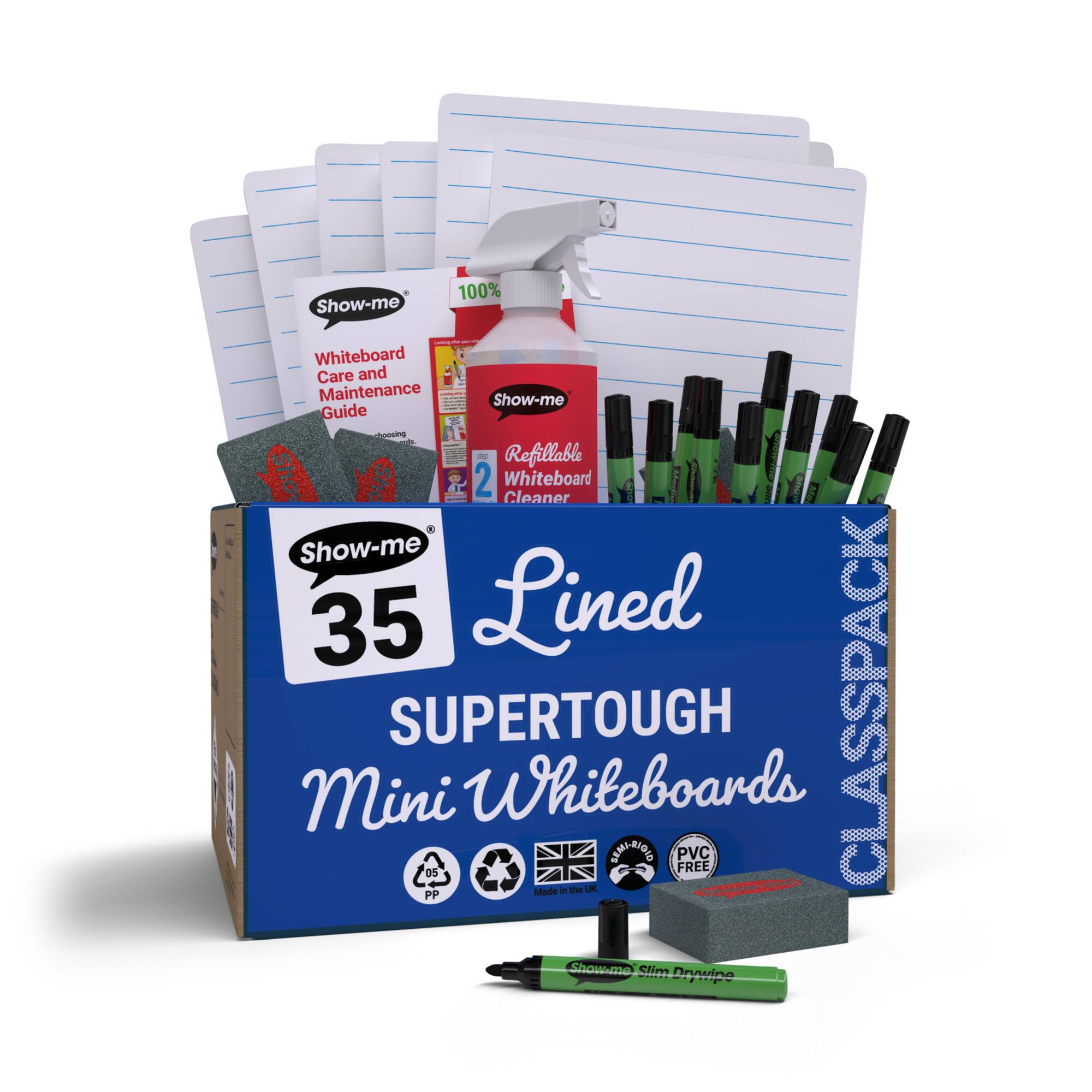 Show-me® A4 Lined/Plain Supertough Lapboards Bulk Box Set